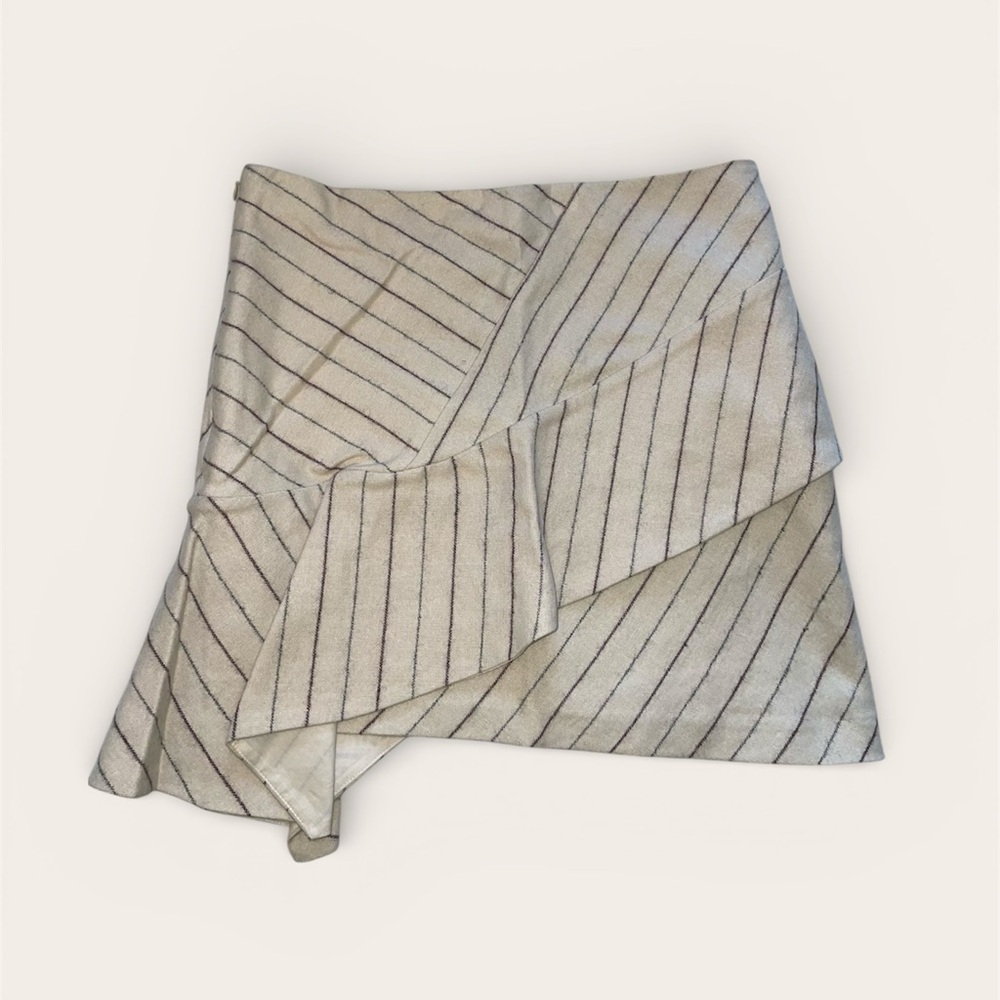 Isabel Marant Kimura Asymmetric Striped Mini Skirt - Picture 2 of 8